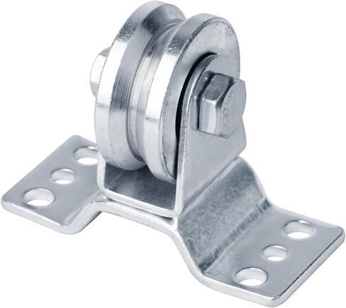 4 Pcs 1-7/8 inches V Groove Wall Mount Pulley,Groove Width:10mm Silent Mounted Pulley Block Heavy Duty Caster Wheels Sliding Gate Rollers Bearing Pulley for Handling and Moving,Loading 660lb in Saudi Arabia