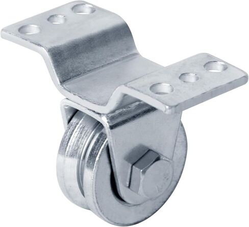 4 Pcs 1-7/8 inches V Groove Wall Mount Pulley,Groove Width:10mm Silent Mounted Pulley Block Heavy Duty Caster Wheels Sliding Gate Rollers Bearing Pulley for Handling and Moving,Loading 660lb in Saudi Arabia