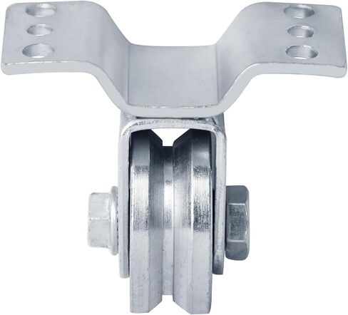 4 Pcs 1-7/8 inches V Groove Wall Mount Pulley,Groove Width:10mm Silent Mounted Pulley Block Heavy Duty Caster Wheels Sliding Gate Rollers Bearing Pulley for Handling and Moving,Loading 660lb in Saudi Arabia