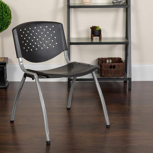Flash Furniture HERCULES -5 Pack 880 lb. Capacity Green Plastic Stack Chair | Comfortable Seating with Durable Design in Saudi Arabia