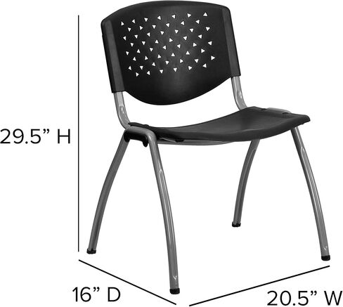 Flash Furniture HERCULES -5 Pack 880 lb. Capacity Green Plastic Stack Chair | Comfortable Seating with Durable Design in Saudi Arabia
