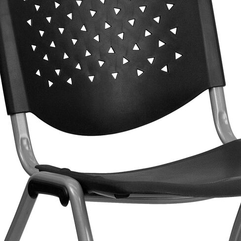 Flash Furniture HERCULES -5 Pack 880 lb. Capacity Green Plastic Stack Chair | Comfortable Seating with Durable Design in Saudi Arabia