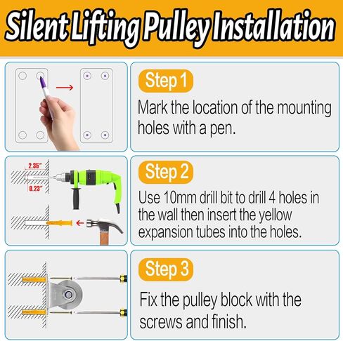 FINESUN Pulley Wheel Pulley System Heavy Duty Caster Wheels Sliding Gate Rollers Stainless Steel Cable Pulley Rope Pulley for Lifting DIY Gym Equipment 2 Inch Set of 2 Pulley Block Loading 800lb in Kuwait