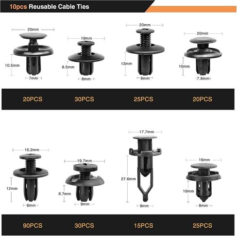 GOOACC 330Pcs Trim Removal Tool, Auto Push Pin Bumper Retainer Clip Set Fastener Terminal Remover Tool Adhesive Cable Clips Pry Kit Car Panel Radio Removal Auto Clip Pliers, Blue in Saudi Arabia