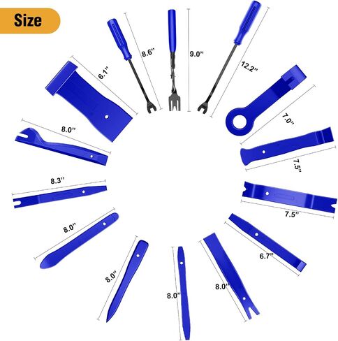 GOOACC 330Pcs Trim Removal Tool, Auto Push Pin Bumper Retainer Clip Set Fastener Terminal Remover Tool Adhesive Cable Clips Pry Kit Car Panel Radio Removal Auto Clip Pliers, Blue in Saudi Arabia