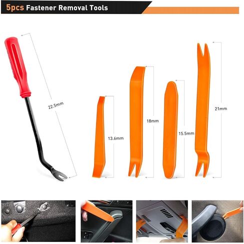 GOOACC 330Pcs Trim Removal Tool, Auto Push Pin Bumper Retainer Clip Set Fastener Terminal Remover Tool Adhesive Cable Clips Pry Kit Car Panel Radio Removal Auto Clip Pliers, Blue in Saudi Arabia