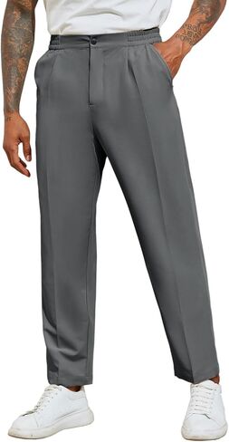 بنطال PASLTER الرجالي ذو المقاس النحيف من القطن بنطال تشينو جولف مناسب للعمل كاجوال مطوي in Kuwait