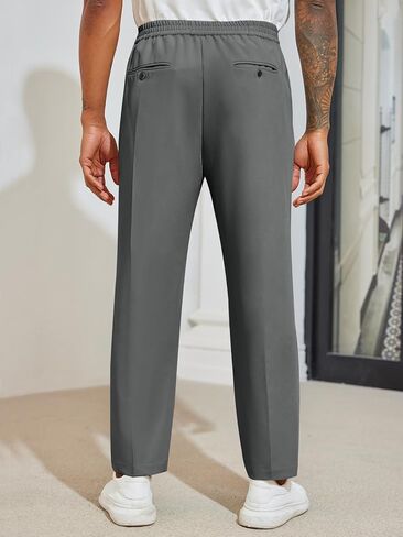 بنطال PASLTER الرجالي ذو المقاس النحيف من القطن بنطال تشينو جولف مناسب للعمل كاجوال مطوي in Kuwait