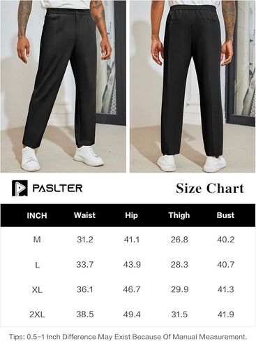 بنطال PASLTER الرجالي ذو المقاس النحيف من القطن بنطال تشينو جولف مناسب للعمل كاجوال مطوي in Kuwait