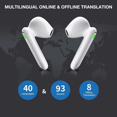 Timekettle WT2 Edge/W3 Translator Device-Bidirection Simultaneous Translation, Language Translator Device with 40 Languages & 93 Accent Online, Offline Translator Earbuds with APP in Kuwait