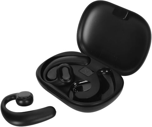 Clip On Real Time Translation Earbuds with APP, Stereo System Power Display 144 Languages Translation Earphone Supports Music and Talk, for Business Travel Learning (Black) in Saudi Arabia