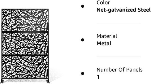 LUSPAZ Decorative Outdoor Privacy Screen Panels,Metal Material Patio Privacy Screen,Decorative Outdoor Divider with Stand for Outdoor Garden Backyard Patio Free Standing,Leaf-Shaped in Saudi Arabia