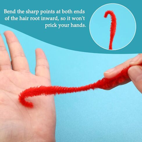100 PCS Pipe Cleaners Chenille Stem, Bump Chenille Stems Pipe Cleaner, Red Pipe Cleaners Crafts Supplies for DIY Arts Crafts Decorations (Red) in Saudi Arabia