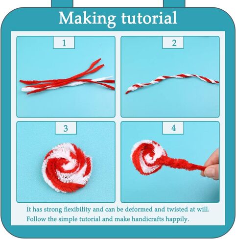 100 PCS Pipe Cleaners Chenille Stem, Bump Chenille Stems Pipe Cleaner, Red Pipe Cleaners Crafts Supplies for DIY Arts Crafts Decorations (Red) in Saudi Arabia