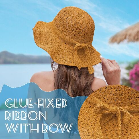 PuTian Sun hat for Women Wide Brim Lightweight Portable Crease-Resistant Summer Beach Hat Cap UPF UV in Saudi Arabia