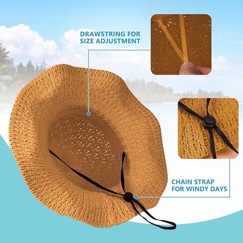 PuTian Sun hat for Women Wide Brim Lightweight Portable Crease-Resistant Summer Beach Hat Cap UPF UV in Saudi Arabia