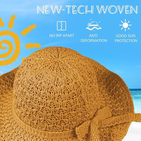 PuTian Sun hat for Women Wide Brim Lightweight Portable Crease-Resistant Summer Beach Hat Cap UPF UV in Saudi Arabia