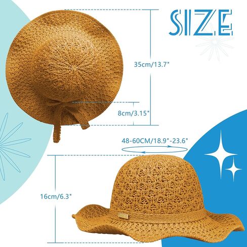 PuTian Sun hat for Women Wide Brim Lightweight Portable Crease-Resistant Summer Beach Hat Cap UPF UV in Saudi Arabia