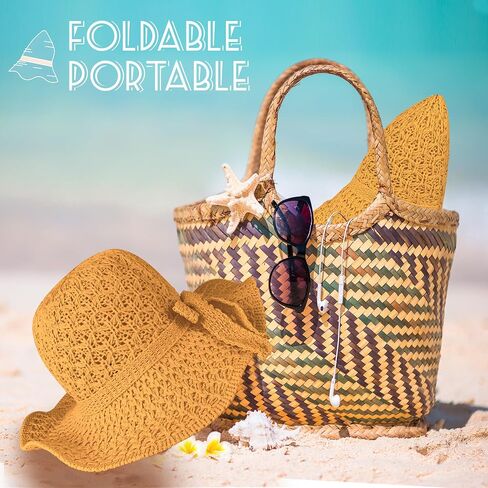 PuTian Sun hat for Women Wide Brim Lightweight Portable Crease-Resistant Summer Beach Hat Cap UPF UV in Saudi Arabia
