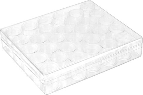 ZEONHEI 4 Pack 30 Grids Diamond Painting Bead Storage Containers, Clear Bead Organizers and Storage, Bead Containers Glitter Organizers for Diamond Art Supplies in Saudi Arabia