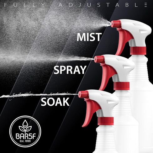 رشاشات بديلة Bar5F مكونة من قطعتين لزجاجات 16 أونصة أو 24 أونصة أو 32 أونصة، مقاومة للماء والمواد الكيميائية (عبوة من قطعتين، سلسلة SPV (أحمر)) in Kuwait