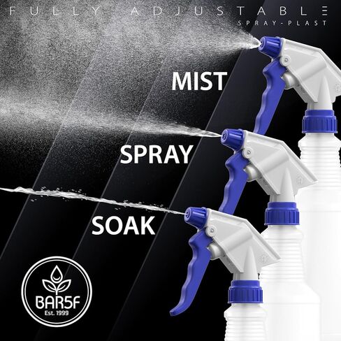 رشاشات بديلة Bar5F مكونة من قطعتين لزجاجات 16 أونصة أو 24 أونصة أو 32 أونصة، مقاومة للماء والمواد الكيميائية (عبوتان، سلسلة SPM (أزرق)) in Kuwait