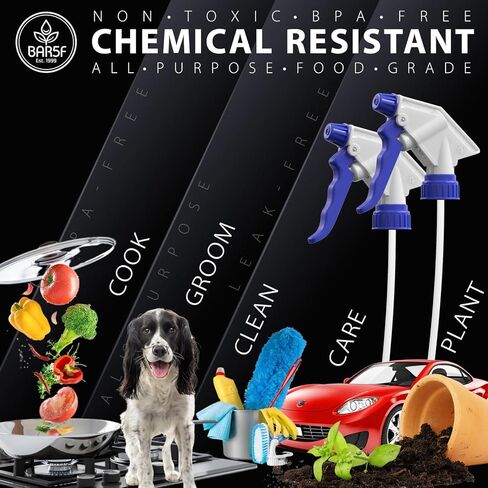 رشاشات بديلة Bar5F مكونة من قطعتين لزجاجات 16 أونصة أو 24 أونصة أو 32 أونصة، مقاومة للماء والمواد الكيميائية (عبوتان، سلسلة SPM (أزرق)) in Kuwait