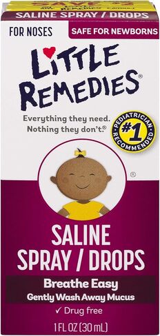 علاجات صغيرة رذاذ وقطرات ملحية | آمن لحديثي الولادة | 1 أونصة سائلة | حزمة من 4 in Kuwait