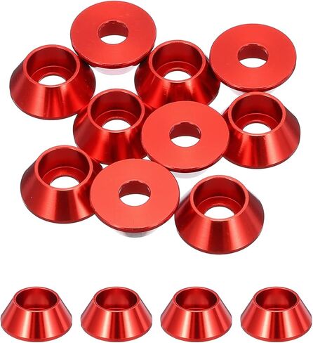 MECCANIXITY M2 Cone Cup Washers,Anodized Aluminum Gaskets Cup Head Washer Gasket for Screw RC/FPV/PC/Drone/Mechanical Accessories Model Parts, Pack of 50 (Black) in Saudi Arabia