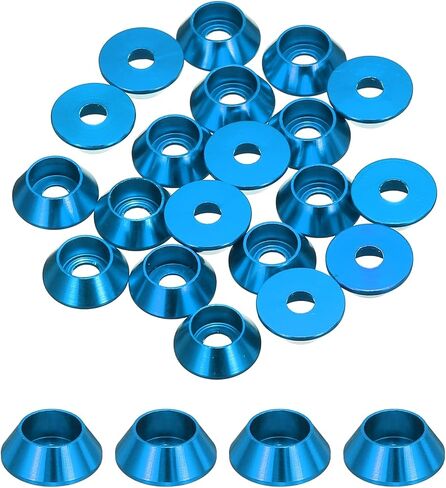 MECCANIXITY M2 Cone Cup Washers,Anodized Aluminum Gaskets Cup Head Washer Gasket for Screw RC/FPV/PC/Drone/Mechanical Accessories Model Parts, Pack of 50 (Black) in Saudi Arabia