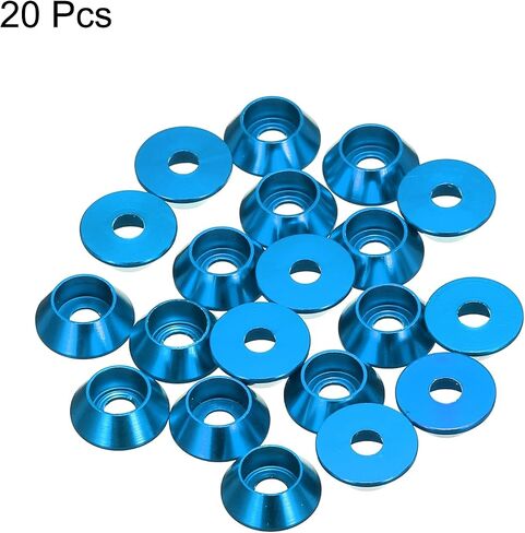 MECCANIXITY M2 Cone Cup Washers,Anodized Aluminum Gaskets Cup Head Washer Gasket for Screw RC/FPV/PC/Drone/Mechanical Accessories Model Parts, Pack of 50 (Black) in Saudi Arabia