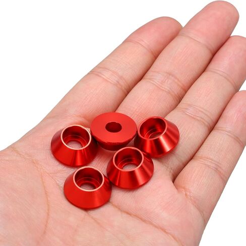 MECCANIXITY M2 Cone Cup Washers,Anodized Aluminum Gaskets Cup Head Washer Gasket for Screw RC/FPV/PC/Drone/Mechanical Accessories Model Parts, Pack of 50 (Black) in Saudi Arabia