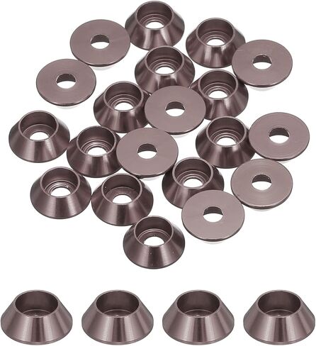 MECCANIXITY M2 Cone Cup Washers,Anodized Aluminum Gaskets Cup Head Washer Gasket for Screw RC/FPV/PC/Drone/Mechanical Accessories Model Parts, Pack of 50 (Black) in Saudi Arabia