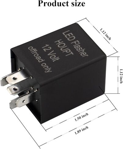 HOPUT 5 Pin LED Flasher Relay EP27 FL27، إصلاح مصابيح إشارة الانعطاف LED وميض وميض مفرط وتحذير من حرق اللمبة، حزمة من 1 in Kuwait