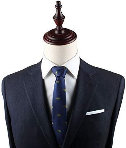 Fashion 3D Printed Shark Fierce Blue Mens Ties - Neckties Gift for Men, Boys, Teens in Kuwait