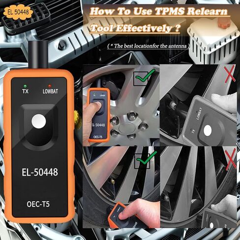 أداة إعادة ضبط TPMS obdkcan EL-50448 أداة إعادة ضبط TPMS مستشعر مراقبة ضغط الإطارات التلقائي EL-50448 أداة تنشيط TPMS OEC-T5 برتقالية متوافقة مع مركبات جنرال موتورز 2006-2021 in Kuwait