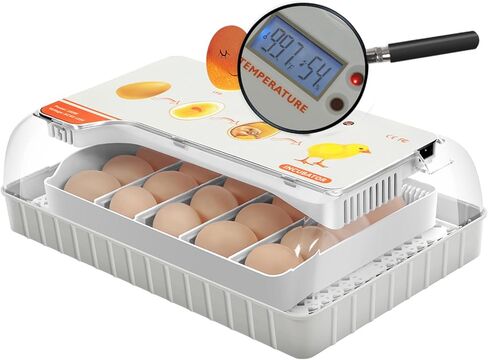 Altrapow 20 Incubator for Hatching Egg with Automatic Egg Turning, LED Egg Candler and Automatic Temperature Control, Incubators for Hatching Eggs with ℉ Display for Chicken, Duck, Quail and Goose in Kuwait