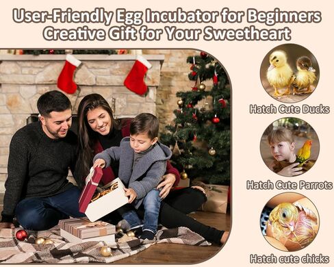 Altrapow 20 Incubator for Hatching Egg with Automatic Egg Turning, LED Egg Candler and Automatic Temperature Control, Incubators for Hatching Eggs with ℉ Display for Chicken, Duck, Quail and Goose in Kuwait