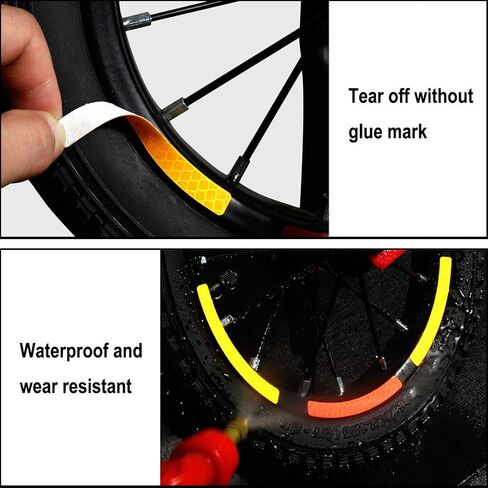 24pcs 9cm 2.7" Reflective Wheel Rim Stripe Decal Sticker for 12" Motorcycle Wheels Car Cycling Bike Bicycle Night Reflective Safety Decoration Stripe Kids Reflective Rim Stickers (Blue) in Saudi Arabia
