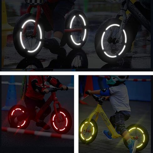 24pcs 9cm 2.7" Reflective Wheel Rim Stripe Decal Sticker for 12" Motorcycle Wheels Car Cycling Bike Bicycle Night Reflective Safety Decoration Stripe Kids Reflective Rim Stickers (Blue) in Saudi Arabia