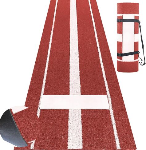 سجادة رمي الكرة اللينة مقاس 10 × 3 بوصات من Supvision مطاط رمي الكرة اللينة مع خط طاقة إسفنجي 5 مم متين وغير قابل للانزلاق in Kuwait