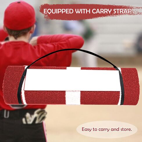 سجادة رمي الكرة اللينة مقاس 10 × 3 بوصات من Supvision مطاط رمي الكرة اللينة مع خط طاقة إسفنجي 5 مم متين وغير قابل للانزلاق in Kuwait