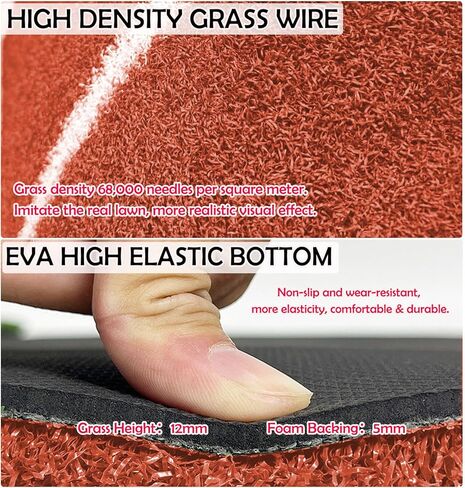 سجادة رمي الكرة اللينة مقاس 10 × 3 بوصات من Supvision مطاط رمي الكرة اللينة مع خط طاقة إسفنجي 5 مم متين وغير قابل للانزلاق in Kuwait