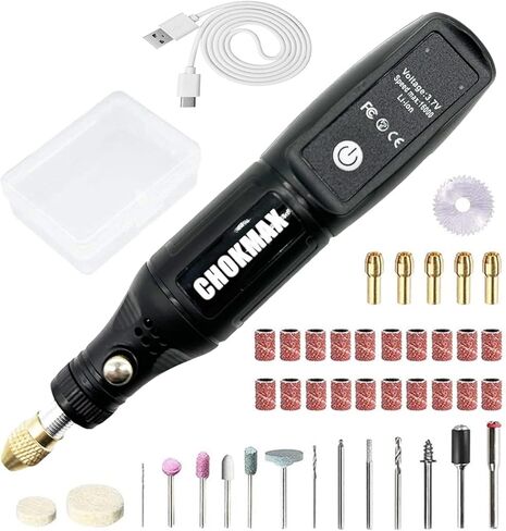Cordless Rotary Tool, 3.7V Li-ion Mini Rotary Multi Tool Kit with 42pcs Accessories Electric 16000rpm Speed DIY Grinder for Polishing, Cleaning and Engraving Orange in Saudi Arabia