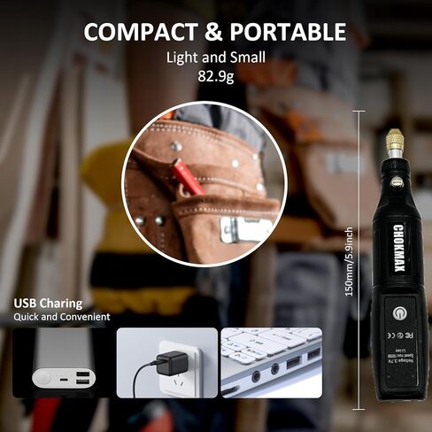 Cordless Rotary Tool, 3.7V Li-ion Mini Rotary Multi Tool Kit with 42pcs Accessories Electric 16000rpm Speed DIY Grinder for Polishing, Cleaning and Engraving Orange in Saudi Arabia