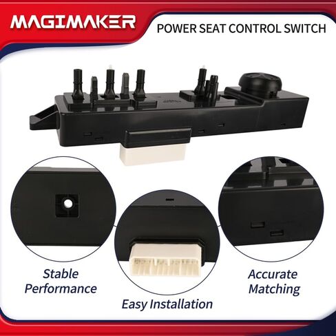 مفتاح التحكم في مقعد الطاقة من Magimaker الأيسر من جانب السائق 88540-2W100 متوافق مع Hyundai Santa Fe XL│Santa Fe 3.3L 2013 2014 2015 2016 2017 2018 استبدال 885402W100 مفتاح التحكم الكهربائي في المقعد in Saudi Arabia