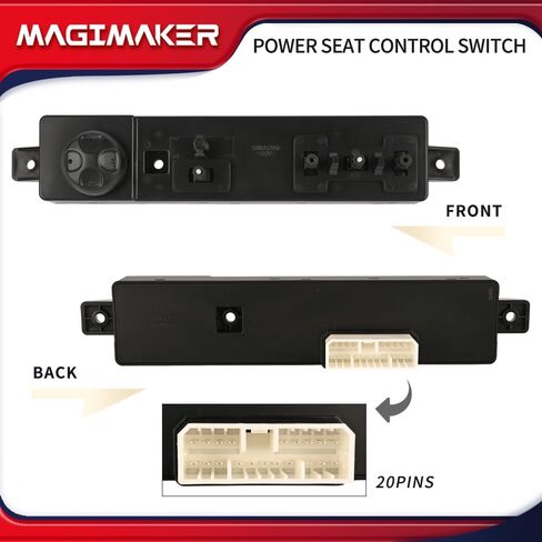 مفتاح التحكم في مقعد الطاقة من Magimaker الأيسر من جانب السائق 88540-2W100 متوافق مع Hyundai Santa Fe XL│Santa Fe 3.3L 2013 2014 2015 2016 2017 2018 استبدال 885402W100 مفتاح التحكم الكهربائي في المقعد in Saudi Arabia