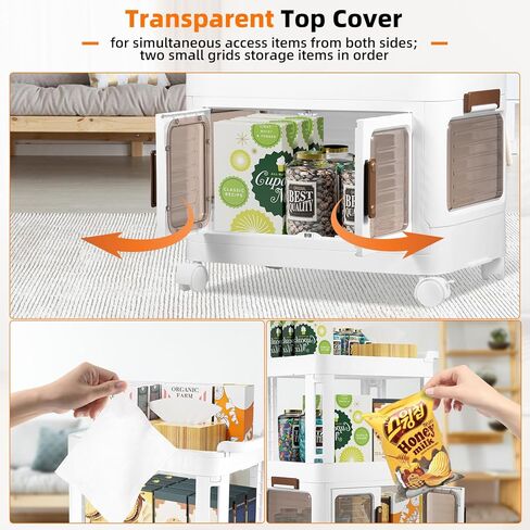 FOOK FISH 3 طبقات عربة تخزين دوارة منظم وحدة رفوف متنقلة عربة أدوات دوارة عربة أدوات مع عجلات للمطبخ والحمام والمكتب وغرفة المعيشة in Kuwait