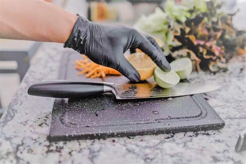 LW Concept - Black Nitrile Examination Gloves - Latex & Powder-Free, Disposable, Strong, Healthcare, Food Handling (Medium) in Saudi Arabia