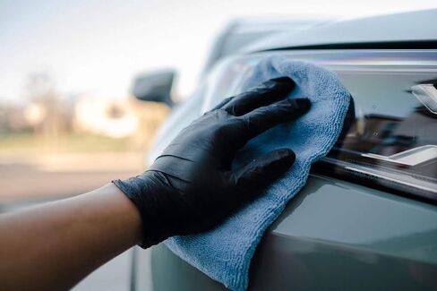 LW Concept - Black Nitrile Examination Gloves - Latex & Powder-Free, Disposable, Strong, Healthcare, Food Handling (Medium) in Saudi Arabia